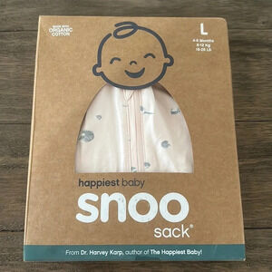 NWT Happiest Baby Girls Snoo Sack Large 4-6 months 18-26 lb organic cotton New